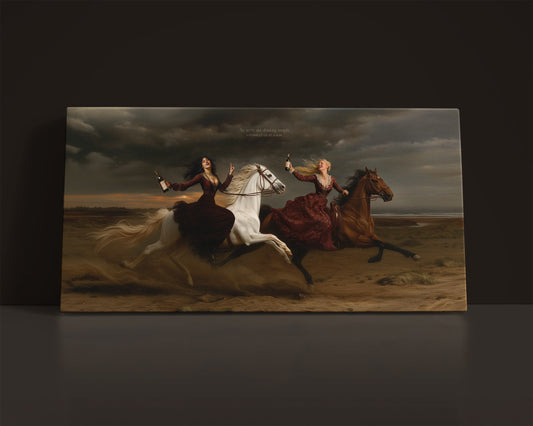 Obraz duo na koniach